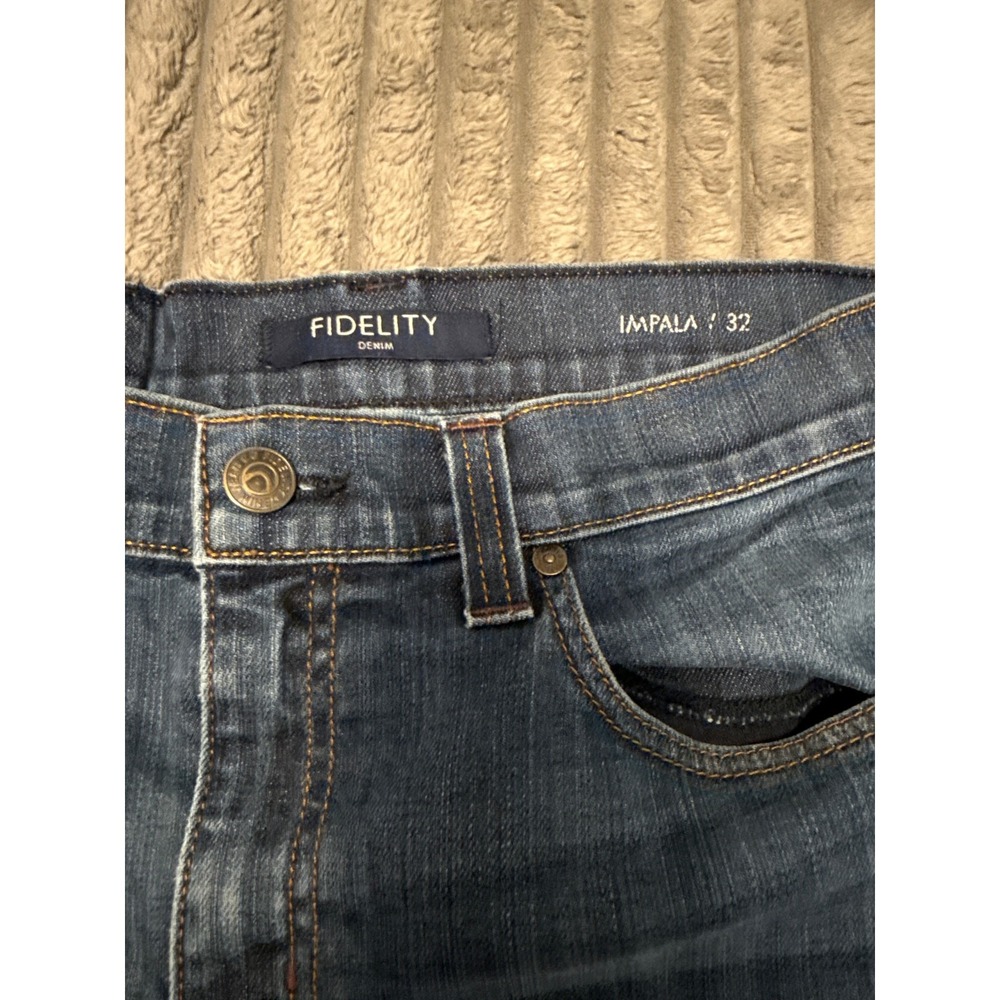 Fidelity Denim Jeans Mens 32x34Impala Blue - Picture 2 of 7